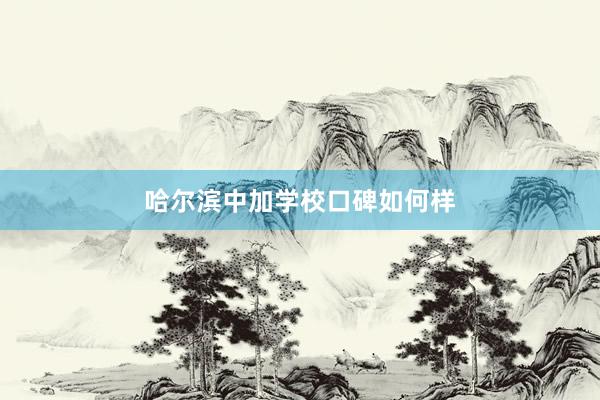 哈尔滨中加学校口碑如何样