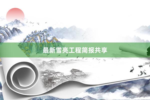 最新雪亮工程简报共享